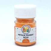 EPOKSİ REÇİNE METALİK SEDEFLİ PİGMENT TOZ BOYA TURUNCU 10 GR - 1