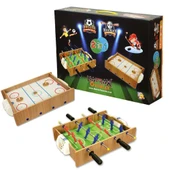 Ahşap Hokey Ve Masa Maçı ( Langırt ) Oyunu 2 Si 1 Arada Matrax thumbnail 3