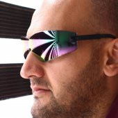İş Güvenlik Gözlüğü Koruyucu Silikon Çapak Gözlük S300 Gökkuşağı - 3