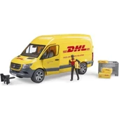Bruder MB Sprinter DHL Kamyonu ve Sürücüsü -Sarı 02671 Lisanslı thumbnail 5