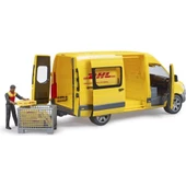 Bruder MB Sprinter DHL Kamyonu ve Sürücüsü -Sarı 02671 Lisanslı thumbnail 2