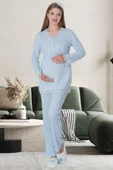 Mecit 1501 Mavi Hamile Lohusa Pijama Takımı - 1