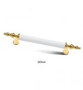 Asos Altın Beyaz Lüks Mobilya Dolap Çekmece Kulp 160mm - 1