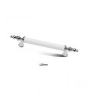 Asos Krom Beyaz Lüks Mobilya Dolap Çekmece Kulp 128mm - 1