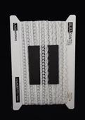 ALKA DANTEL MERSERİZE KOPANAKİ 10 METRE 802 MERSERİZE BEYAZ GRİ - 1