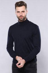 Balıkçı Yaka Lacivert Triko  Wessi - 1