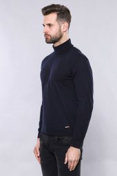 Balıkçı Yaka Lacivert Triko  Wessi - 4