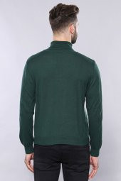 Balıkçı Yaka Yeşil Triko  Wessi - 6
