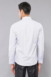 Ekose Desen Mavi Uzun Kollu Gömlek Wessi - 9