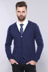 Lacivert Pamuk Hırka - 2