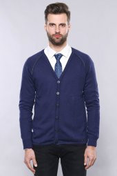 Lacivert Pamuk Hırka - 4