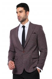 Pöti Kare Slim Fit Tek Düğme Siyah Erkek Ceket - 5