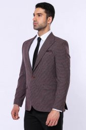 Pöti Kare Slim Fit Tek Düğme Siyah Erkek Ceket - 6
