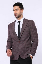 Pöti Kare Slim Fit Tek Düğme Siyah Erkek Ceket - 7