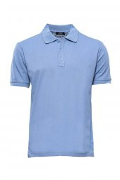 Polo Yaka Oxford Açık Mavi T-shirt  Wessi - 1