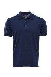 Polo Yaka Lacivert Düz T-shirt  Wessi - 1