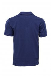 Polo Yaka Düz Açık Lacivert T-shirt  Wessi - 2