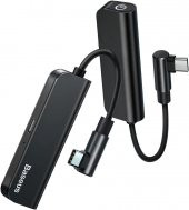 Baseus L53 2 in 1, Bilgisayar/Telefon Mini Hub Adaptörü, Siyah - 2