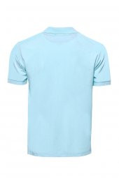 Polo Yaka Düz Açık Mavi T-shirt  Wessi - 2