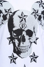 Baskılı Beyaz Bisiklet Yaka Sweatshirt  Wessi - 2