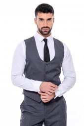 Desensiz Slim Fit Antrasit Erkek Takım Elbise - 3