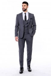 Desensiz Slim Fit Antrasit Erkek Takım Elbise - 8