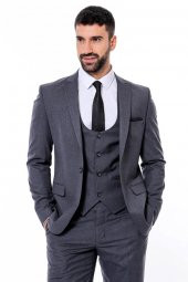 Desensiz Slim Fit Antrasit Erkek Takım Elbise - 9