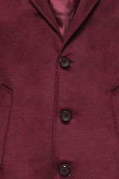 Bordo Sivri Yaka Slimfit Kaban - 1