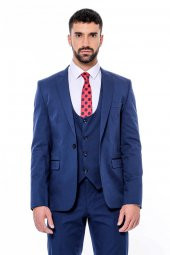 Desensiz Slim Fit Lacivert Erkek Takım Elbise - 8