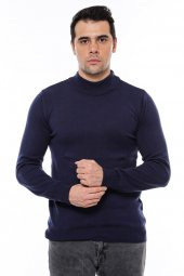 Yarım Balıkçı Yaka Lacivert Triko - 4