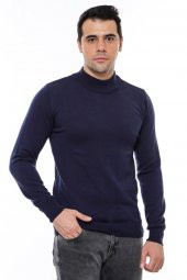 Yarım Balıkçı Yaka Lacivert Triko - 5