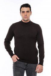 Yarım Balıkçı Yaka Kahverengi Triko - 4