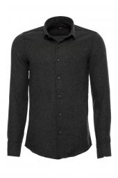 Balıksırtı Desen Kışlık Koyu Yeşil Erkek Oduncu Gömlek - 1