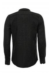 Balıksırtı Desen Kışlık Koyu Yeşil Erkek Oduncu Gömlek - 3