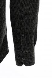 Balıksırtı Desen Kışlık Koyu Yeşil Erkek Oduncu Gömlek - 4