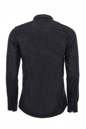 Desensiz Slim Fit Oduncu Koyu Gri Erkek Gömlek - 3