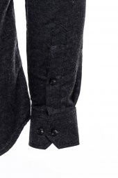 Desensiz Slim Fit Oduncu Koyu Gri Erkek Gömlek - 4