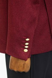 Kruvaze Slim Fit Bordo Erkek Ceket - 6