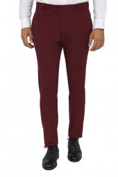 Desensiz Slim Fit Bordo Erkek Pantolon - 1