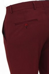Desensiz Slim Fit Bordo Erkek Pantolon - 2