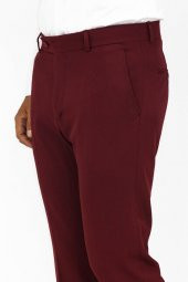 Desensiz Slim Fit Bordo Erkek Pantolon - 3
