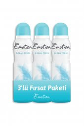 Emotion Ocean Fresh 3lü Kadın Deodorant 150 ml x 3 - 1