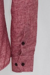 Slim Fit Bordo Desenli Gömlek - 3