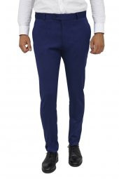 Slim Fit Koyu Mavi Erkek Pantolon - 2
