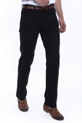 Cepli Süet Siyah Erkek Pantolon - 1