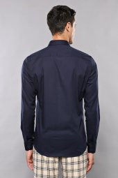 Lacivert Slimfit Erkek Gömlek  Wessi - 7