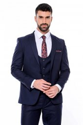 Desensiz Slim Fit Lacivert Erkek Takım Elbise - 2