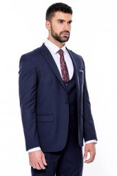 Desensiz Slim Fit Lacivert Erkek Takım Elbise - 3