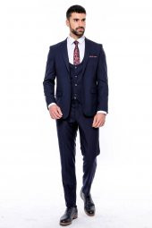 Desensiz Slim Fit Lacivert Erkek Takım Elbise - 5