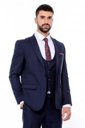 Desensiz Slim Fit Lacivert Erkek Takım Elbise - 6